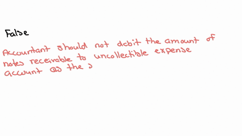 if-the-amount-of-a-note-is-not-collected-at-maturity-the-accountant-should-debit-uncollectible-accounts-expense-and-credit-notes-receivable-true-or-false-07602