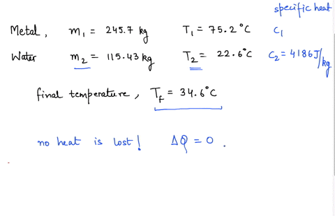 3a-2457-g-sample-of-metal-at-752-c-was-placed-in-11543-g-water-at-226c-the-final-temperature-of-water-and-metal-was-346-c-if-no-heat-was-lost-to-surrounding-what-is-the-specific-heat-of-the-83531