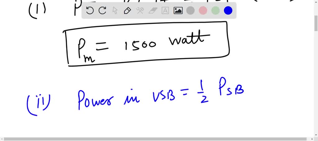 solved-a-carrier-wave-of-1000w-is-subjected-to-100-modulation