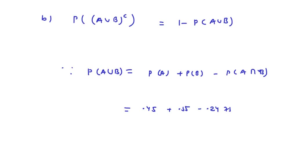 SOLVED: Let A And B Be Independent Events With P(A) = 0.45 And P(B) = 0 ...