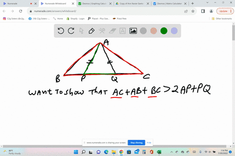 p-and-q-are-the-points-on-the-side-bc-of-triangle-abc-and-apaq-prove-that-acabbc-is-greater-than-2ap-pq-33808