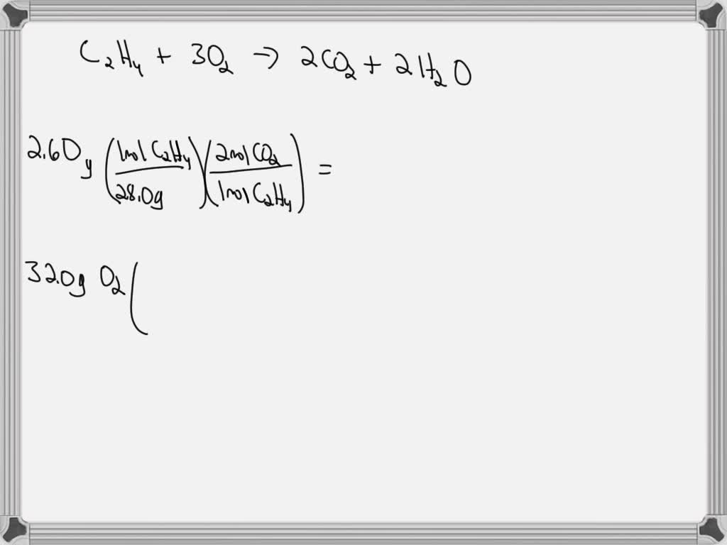 SOLVED: Consider the reaction below. What is the limiting reactant when ...