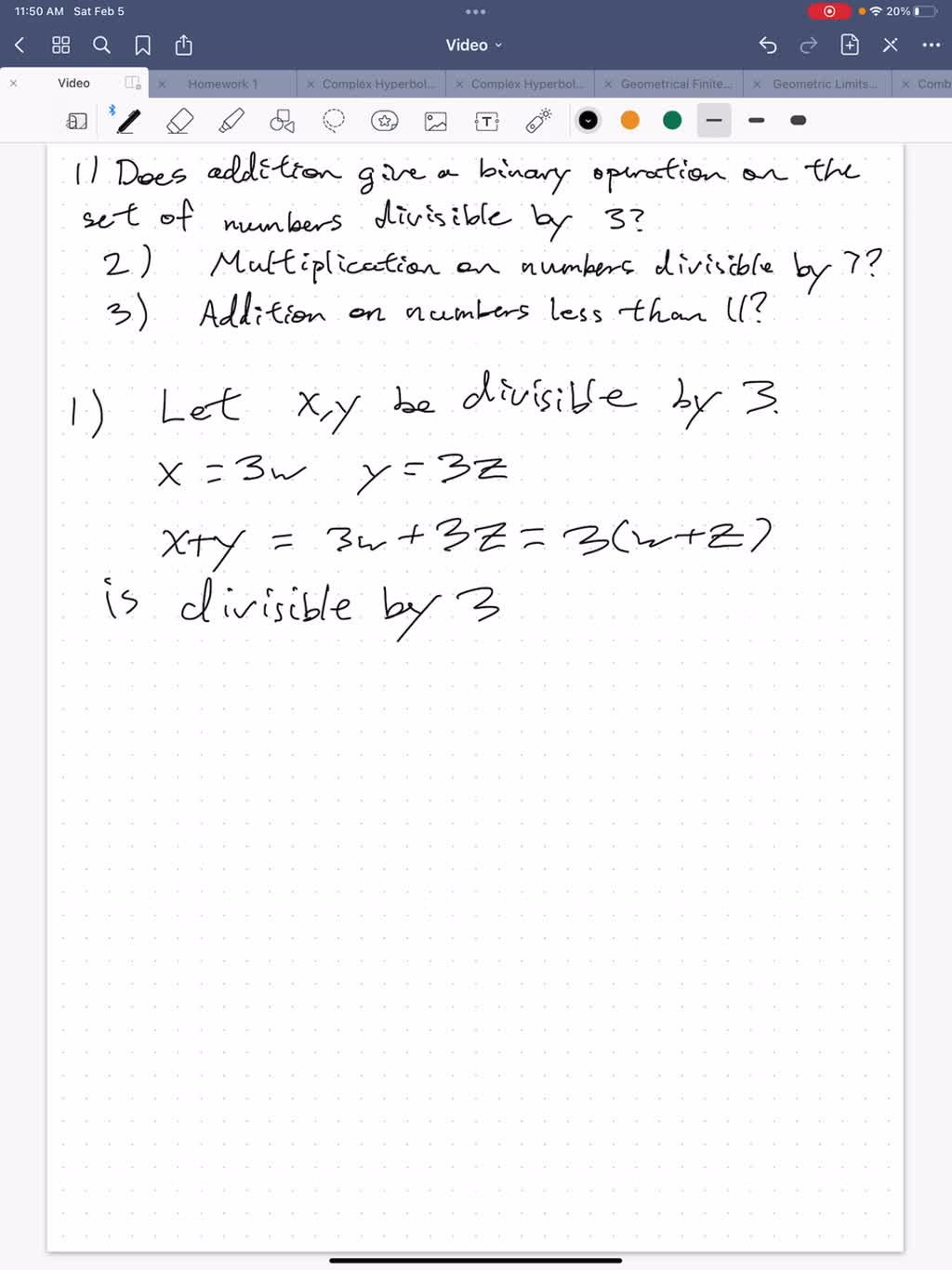 SOLVED: Is the operation Addition a binary operation on the set of ...