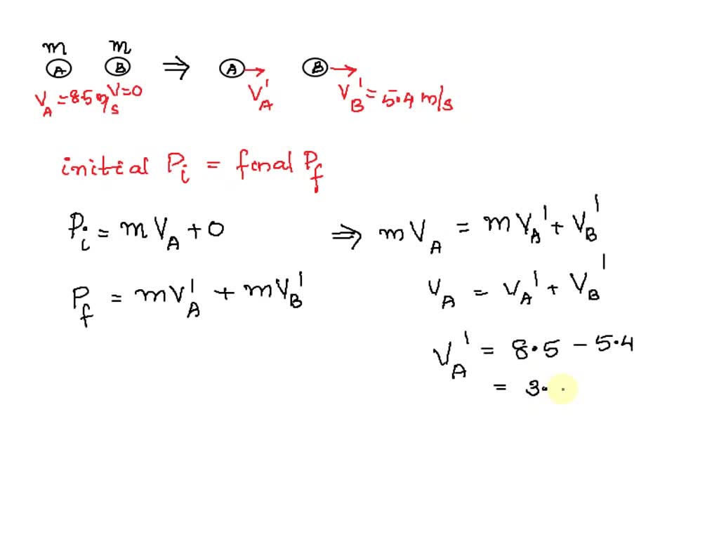 SOLVED Croquet ball A, moving at 8.5 m/s, makes a headon collision