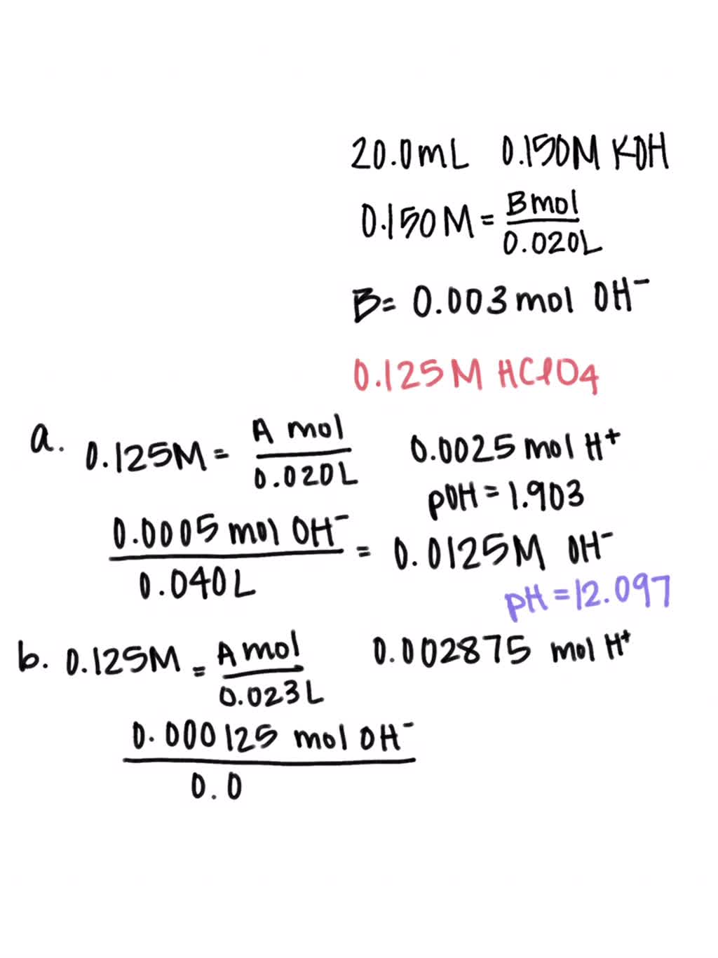 solved-a-20-0-ml-sample-of-0-150-m-koh-is-titrated-with-0-125m-hcio