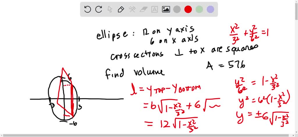 solved-the-base-of-a-solid-is-the-region-enclosed-by-an-ellipse-with