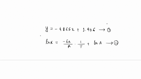 by-plotting-ln-k-vs-1t-an-equation-of-the-line-was-obtained-y-4865x-1946-determine-the-activation-energy-54679