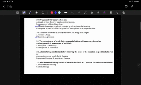 29-drug-sensitivity-occurs-when-an-drug-broken-down-by-pathogenic-organism-b-organism-is-inhibited-by-drug-individual-develops-an-allergic-reaction-to-drug-he-or-she-is-taking-drug-that-is-u-81479