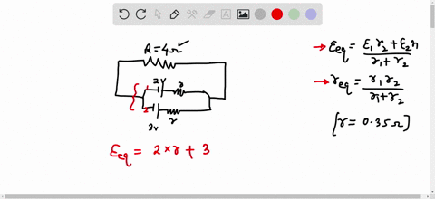 ii-suppose-two-batteries-with-unequal-emfs-of-200-v-and-300v-are-connected-as-shown-in-fig-19-62-if-each-internal-resistance-is-r-0350-omega-and-r-400-omega-what-is-the-voltage-across-the-resistor-r-2