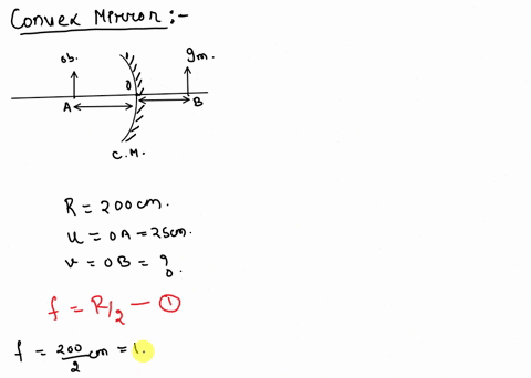 find-the-distance-of-the-image-from-the-convex-mirror-if-the-object-is-kept-at-25-cm-from-it-the-radius-of-curvature-of-the-mirror-is-200-cm-57965