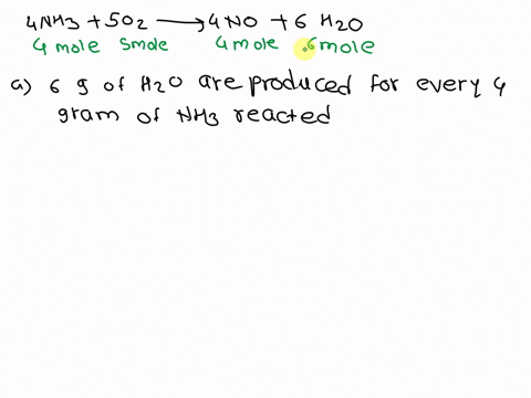 which-of-the-following-statements-is-correct-for-the-equation-shown-below-show-solution-4nh3-5o2-4no-6h2o-a-6-g-of-h2o-are-produced-for-every-4-g-of-nh3-reacted-b-1-mole-of-no-is-produced-pe-58346