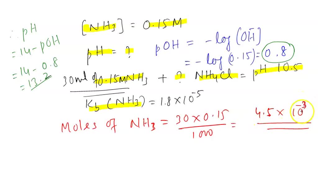 SOLVED: Basic buffer solution with pH 10.5 is prepared by dissolving ...