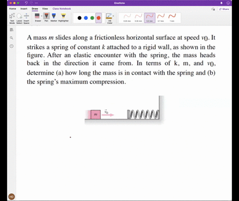 a-mass-m-slides-along-a-frictionless-horizontal-surface-at-speed