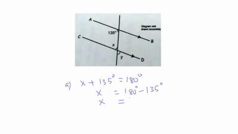 in-the-diagram-ab-is-parallel-to-cd-a-work-out-the-size-of-the-angle-marked-x-dlaorum-not-druan-aalllo-b-give-a-reason-for-your-answer-135-c-work-out-the-angle-marked-y-d-give-a-reason-for-y-59317