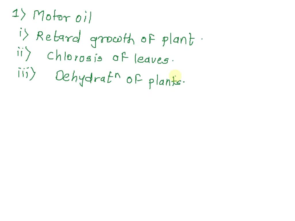 SOLVED What impact do hazardous wastes such as used motor oil and