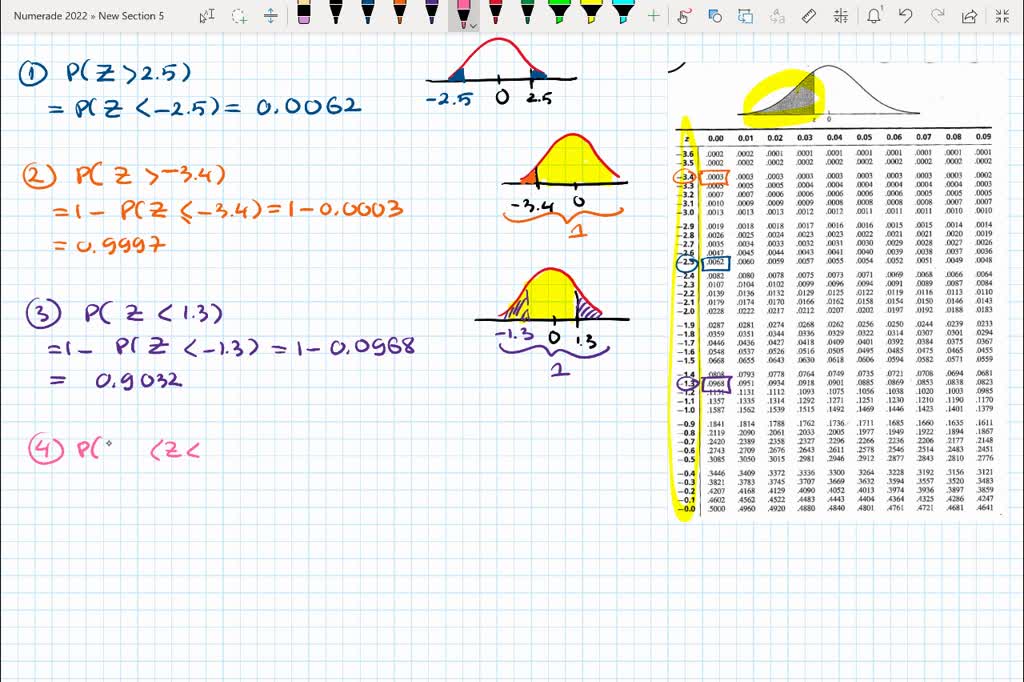 Problem Set: Chapter 06 Probability 7. Using Tables To Calculate ...