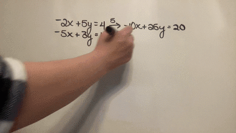 solve-the-system-by-elimination-leftbeginarrayl-2-x5-y4-5-x3-y10-endarrayright-one-solution-no-solution-infinite-number-of-solutions