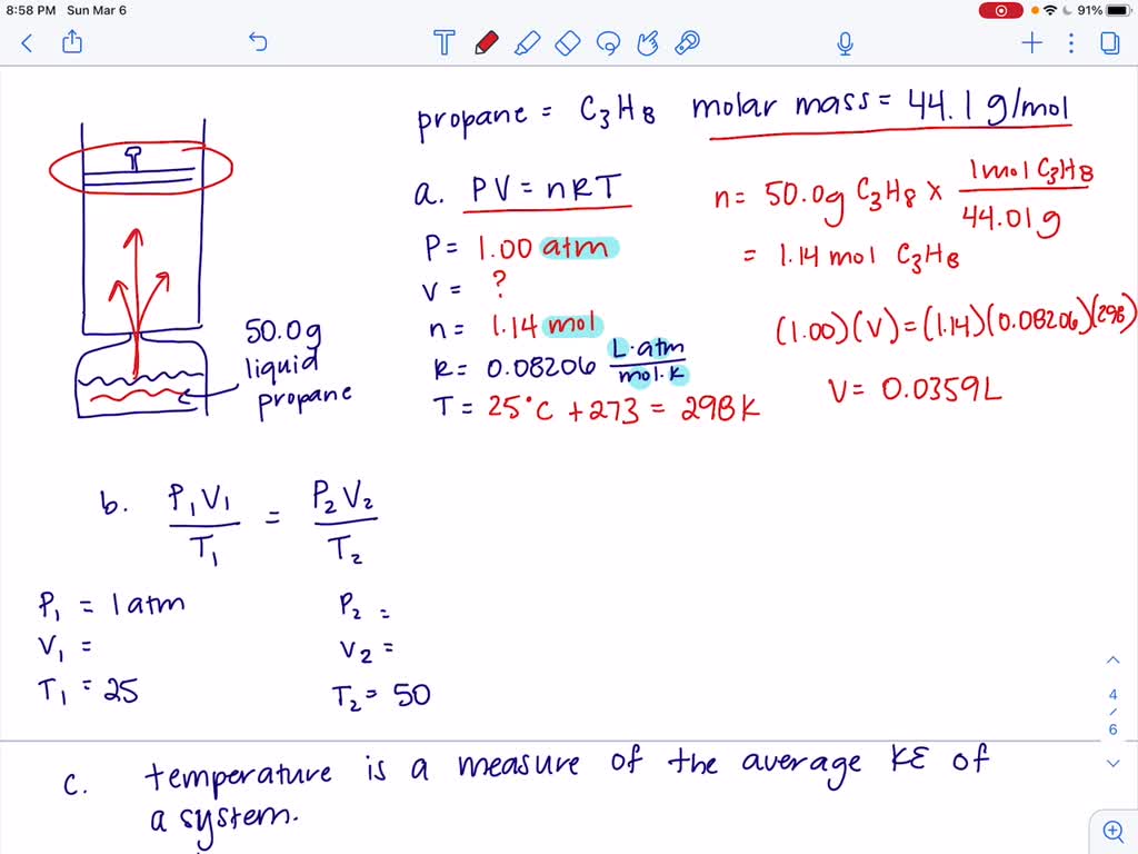 SOLVED 3. Liquified petroleum gas (LPG) is propane stored under