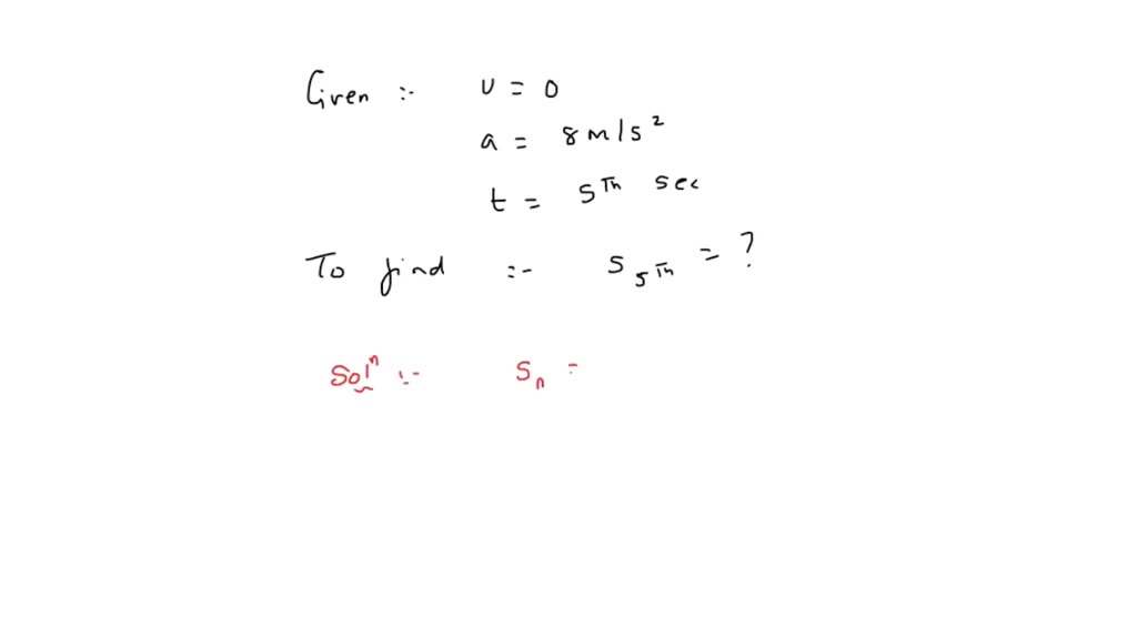 SOLVED If body having initial velocity zero is moving with uniform