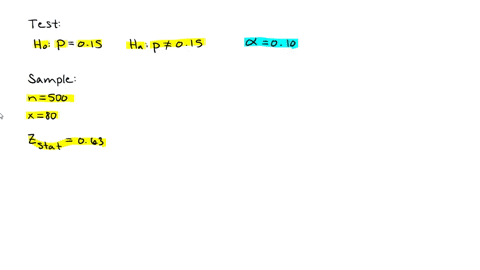 n-a-random-sample-of-500-items-where-80-were-found-to-be-defective-the-null-hypothesis-that-15-of-the-items-in-the-population-are-defective-produced-upper-z-subscript-statequalsplus-063-suppose-someon