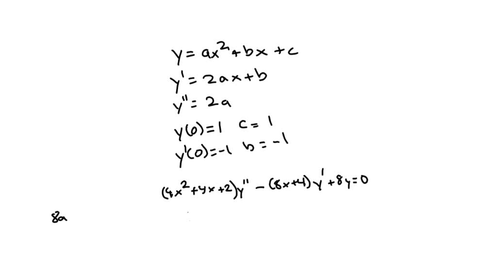 Solved Find Two Linearly Independent Solutions Of The Form Y Ax 2 Bx C For The Differential