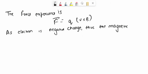 an-electron-moves-into-the-page-it-experiences-a-magnetic-force-acting-to-the-right-what-is-the-direction-of-the-magnetic-field-down-up-left-right-into-or-out-of-the-page-i-think-it-is-down-60803