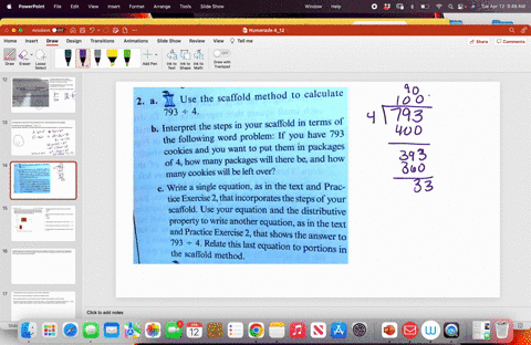 Scafold Method Math 2. Use the scaffold method to calculate 8321 ÷6. Interpret each step in ...