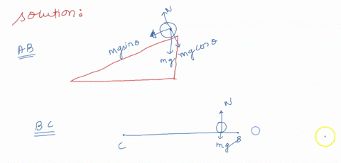 frictionless-ball-slide-from-rest-along-the-ab-side-of-an-inclined-plane-with-0-309-and-h-1m-figure-3-the-motion-continues-on-a-flat-plane-along-bc-a-draw-the-free-body-diagram-on-ab-and-bc-89674