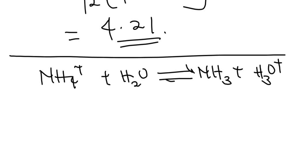 SOLVED: Determine the pH of a 6.87 M NH4NO3 solution, given that Kb ...