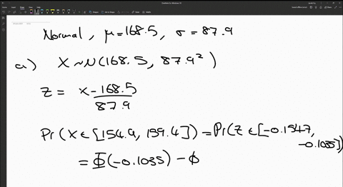 a-population-of-values-has-a-normal-distribution-with-1685-and-879-afind-the-probability-that-a-single-randomly-selected-value-is-between-1549-and-1594-round-your-answer-to-four-decimal-plac-99209