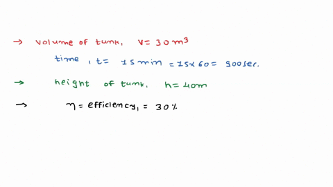 a-pump-on-the-ground-floor-of-a-building-can-pump-up-water-to-fill-a-tank-of-volume-30-m3-in-15-min-if-the-tank-is-40-m-above-the-ground-and-the-efficiency-of-the-pump-is-30-how-much-electric-power-2
