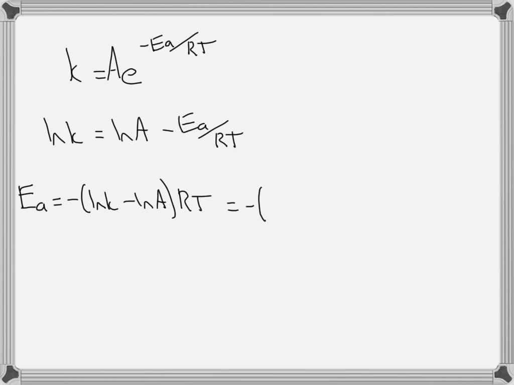 SOLVED The Arrhenius equation shows the relationship between the rate