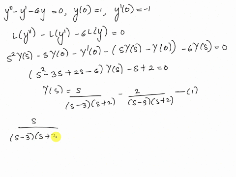use-laplace-transform-technique-to-solve-y_y_6y-0-given-y0-1-and-y0-1-49026