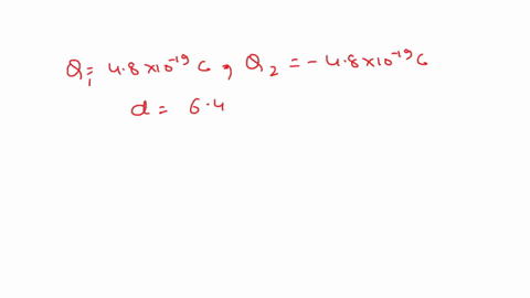an-electric-dipole-that-has-a-positive-charge-of-48-10-19-c-is-separated-from-a-negative-charge-of-the-same-magnitude-by-64-10-10-m-the-electric-potential-at-a-point-92-10-10-m-from-each-of-17368