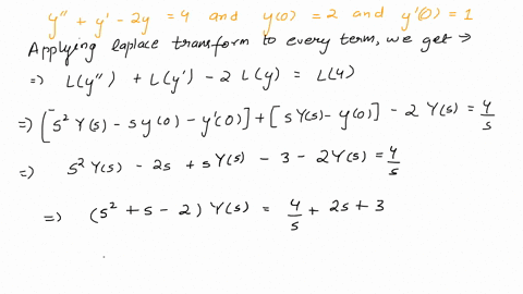 solve-the-ivp-by-using-laplace-transform-y-y-2y-4-with-y0-2-and-y0-1-93104