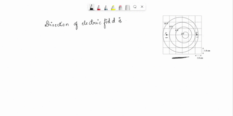 equipotential-lines-are-shown-and-labeled-in-the-figure-at-right-5-pts-indicate-the-direction-of-the-electric-field-at-points-p-and-q-10-b-s-pts-estimate-the-magnitude-of-the-electric-field-98797