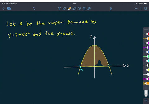 find-the-volume-v-of-the-described-solid-the-base-of-s-is-the-region-enclosed-by-the-parabola-y-2-2x-and-the-x-axis-cross-sections-perpendicular-to-the-x-axis-are-isosceles-triangles-with-he-43581