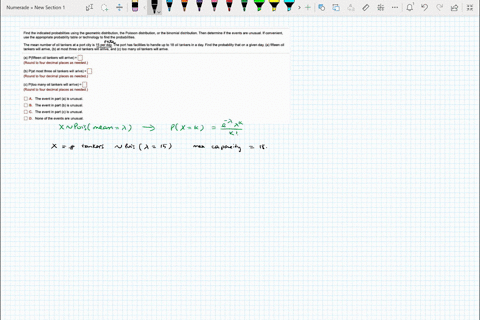 find-the-indicated-probabilities-using-the-eometric-distribution-the-poisson-distribution-or-the-binomia-distribution_-then-determine-the-events-are-unusual-if-convenient-use-the-appropriate-69227