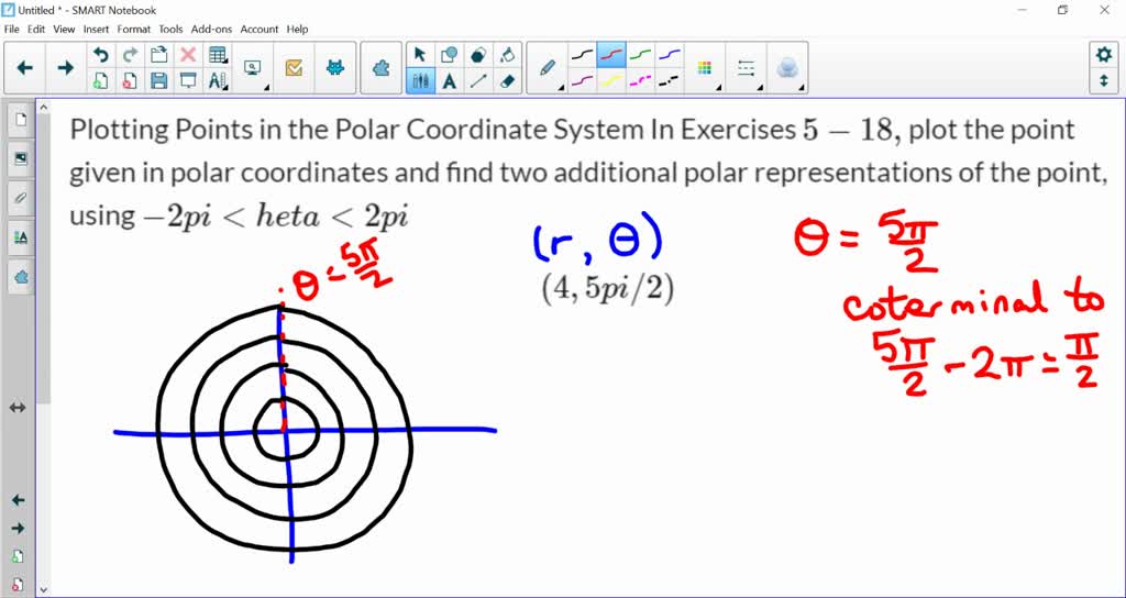 SOLVED: Plotting Points in the Polar Coordinate System In Exercises 5 ...