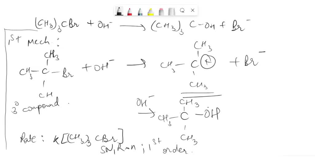 SOLVED: Show the two possible mechanisms and major products for the ...