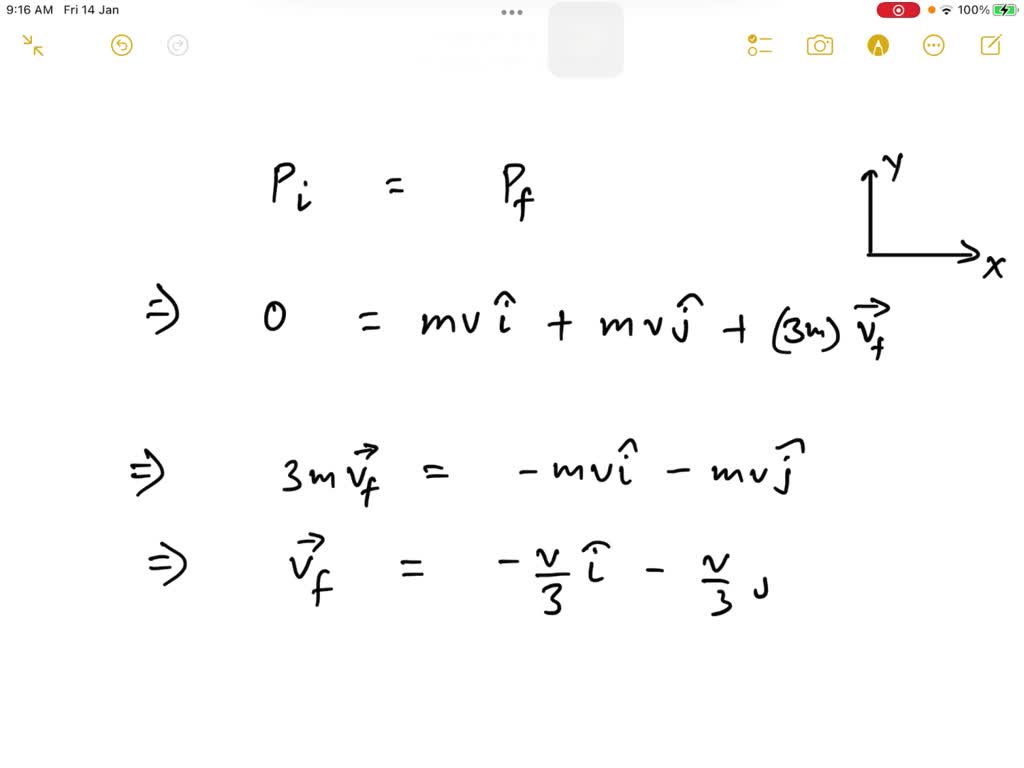 SOLVED: I. Stationary Object Explodes; Breaking Into Three Pieces Of ...