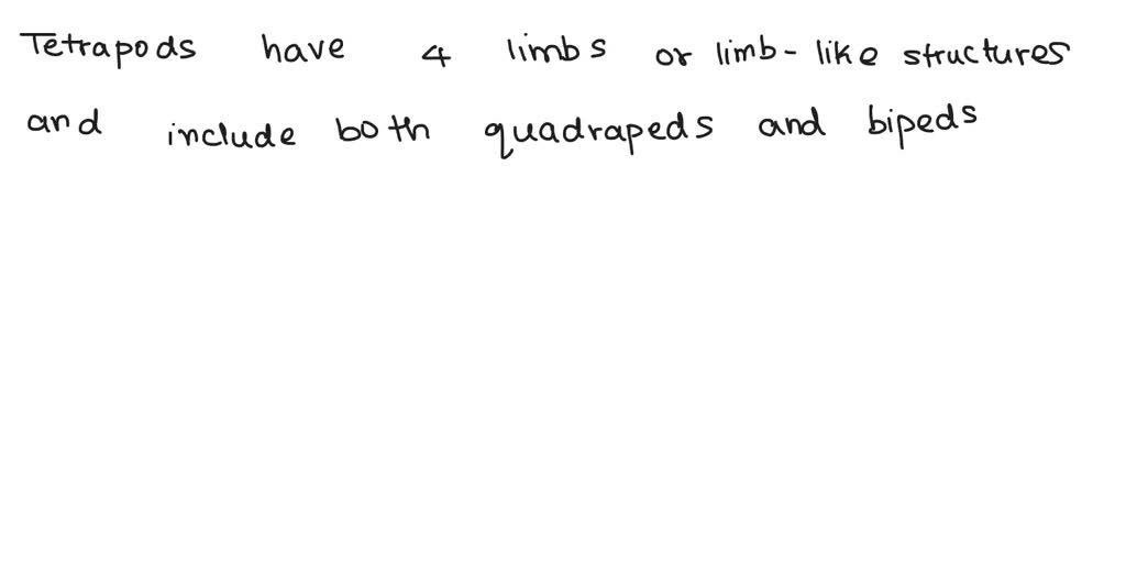 SOLVED: Tetrapods vs. Quadrupeds Amniotes vs. Anamniotes What is the