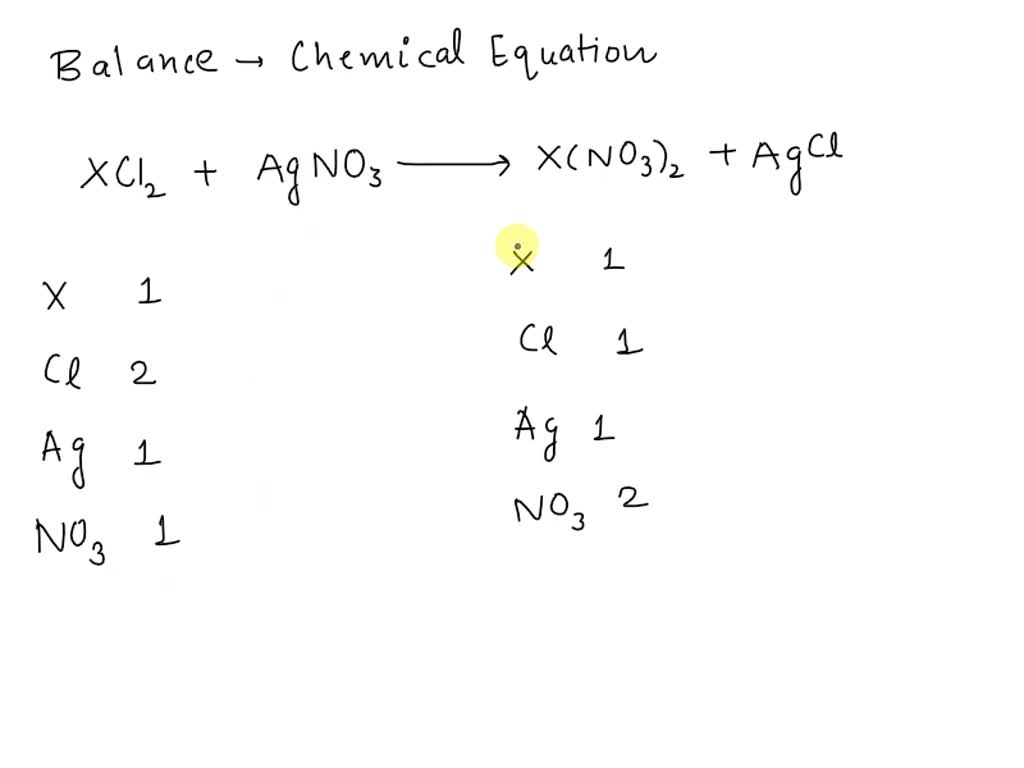 SOLVED: PbCl2 + AgNO3 â†’ Pb(NO3)2 + AgCl