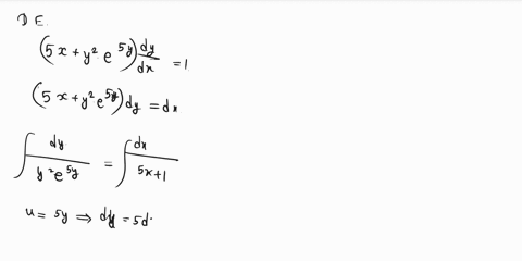 solve-the-differential-equation-by-regarding-y-as-the-independent-variable-rather-than-x-5xy-esy-dy-1-dx-the-general-solulion-is-x-30962