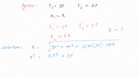 the-resultant-of-two-forces-3p-and-2p-is-r-if-the-first-force-is-doubled-then-the-resultant-is-also-doubled-the-angle-between-the-two-forces-is-2