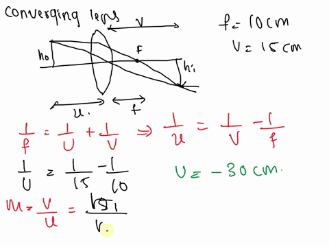 question-6-converging-and-diverging-lens-a-converging-lens-with-a-focal-length-of-f-10-cm-forms-a-real-image-at-x2-15-cm-beyond-the-lens-i-determine-the-position-of-the-object-if-the-object-13697