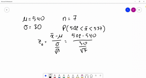 a-particular-fruits-weights-are-normally-distributed-with-a-mean-of-540-grams-and-a-standard-deviation-of-30-grams-if-you-pick-7-fruit-at-random-what-is-the-probability-that-their-mean-weigh-99965