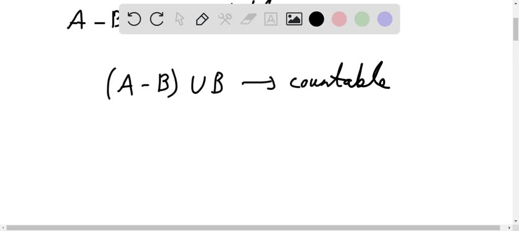 SOLVED: If A Is An Uncountable Set And B Is A Countable Set, Must A-B ...