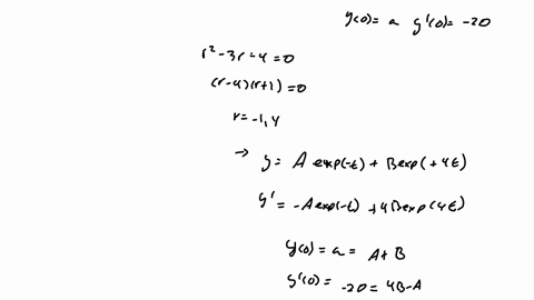 point-consider-the-initial-value-problem-d2y-dy-_3-4y-0-y0-y-0-20-dt2-dt-a-find-the-solution-of-the-initial-value-problem-yt-b-find-a-so-that-the-solution-approaches-zero-as-t-5-oo-95556