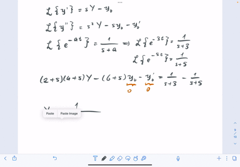 solve-the-ivp-using-the-laplace-transform-of-y6y8y-e-3t-e-5t-with-initiial-conditions-y0-0-and-y0-0-71948